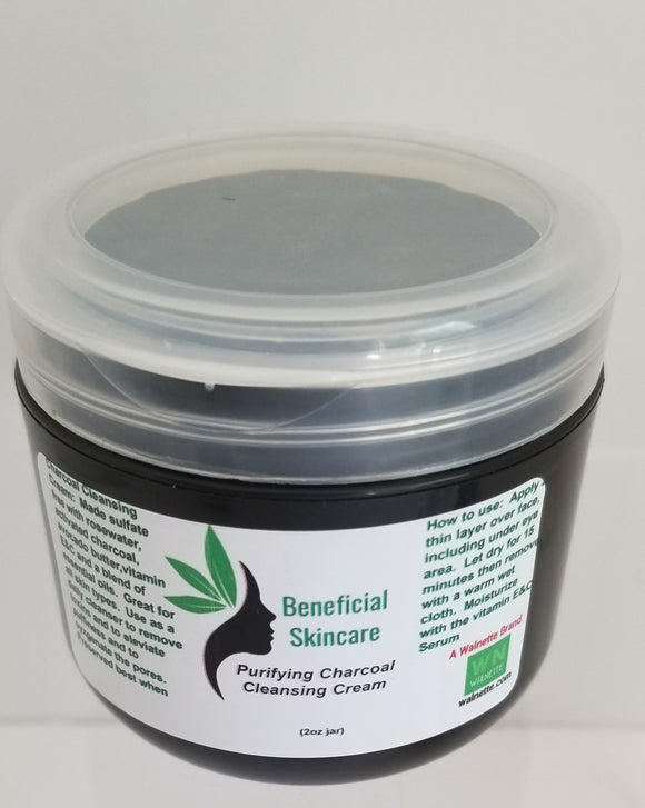 Purifying Charcoal Cleansing Cream 4oz jar - Buttertherapy.com