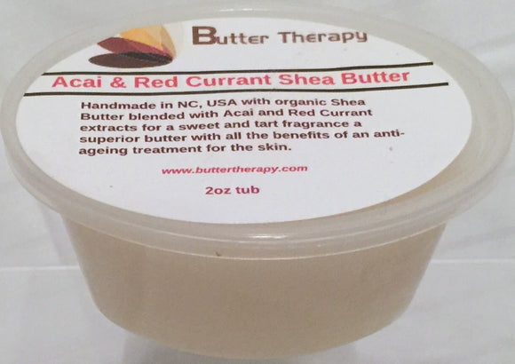 Acai & Red Currant Shea Butter Blend 2oz Tub - Buttertherapy.com