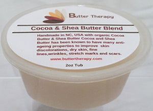 Cocoa Butter & Shea Butter blend 2oz Tub - Buttertherapy.com