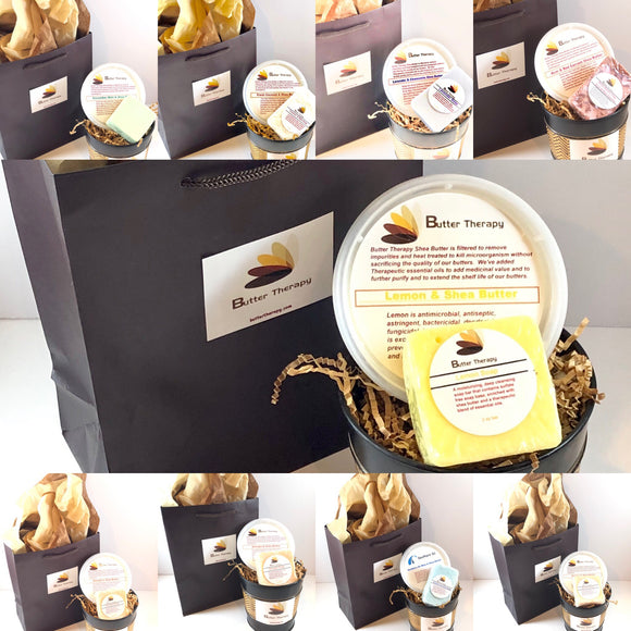 Holiday Gift Set 8 oz Shea Butter and Soap Set - Buttertherapy.com