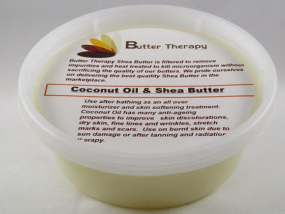 Coconut Oil Shea Butter Blend 8oz Tub - Buttertherapy.com