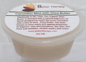 Cucumber & Mint Shea Butter Blend 2oz Tub - Buttertherapy.com