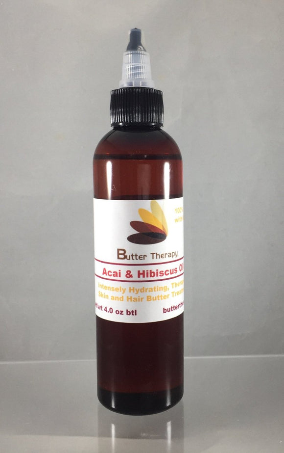 Acai & Hibiscus Body/Massage/Beard Oil 4oz Btl - Buttertherapy.com