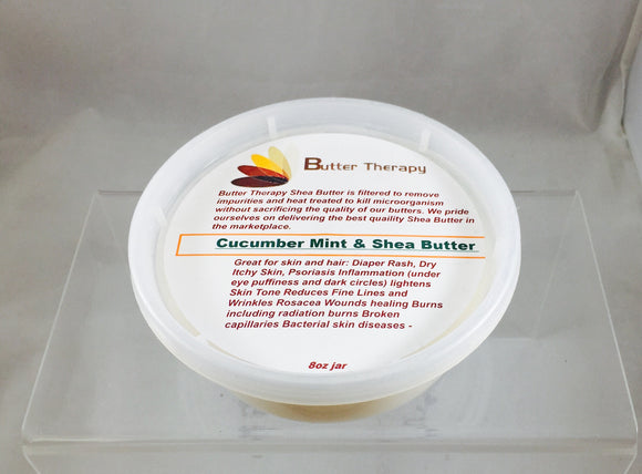 Cucumber & Mint Shea Butter Blend 8oz Tub - Buttertherapy.com