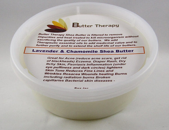 Lavender & Chamomile Shea Butter Blend 8oz Tub - Buttertherapy.com